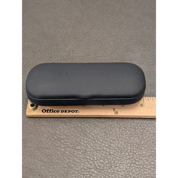 Genuine Flexon Designer Eyeglass Sunglass Hard Shell Case Dark Blue / Charcoal - Picture 9 of 13